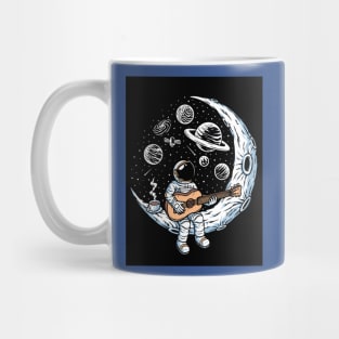 astronaut playing guitar 4 Mug